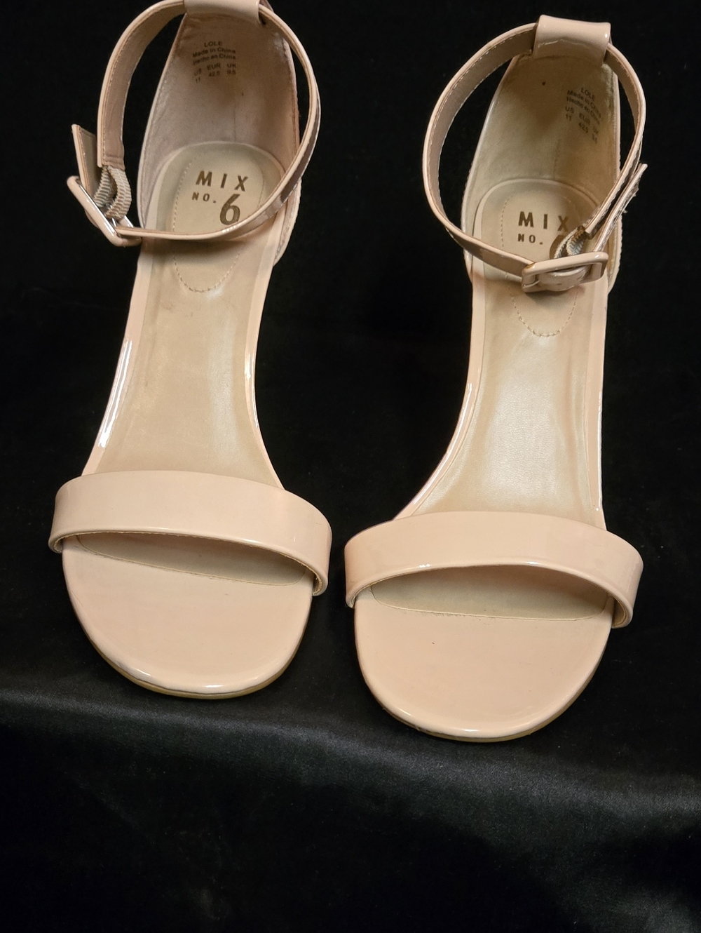 Mix No.6 Women's Nude Patent Ankle-Strap High Heel Sandals - Picture 2 of 9